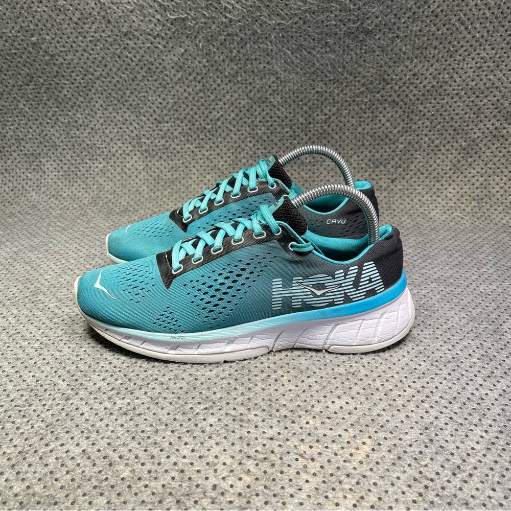 Hoka One One Cavu Blue Black Running Shoes Size 7 Women’s